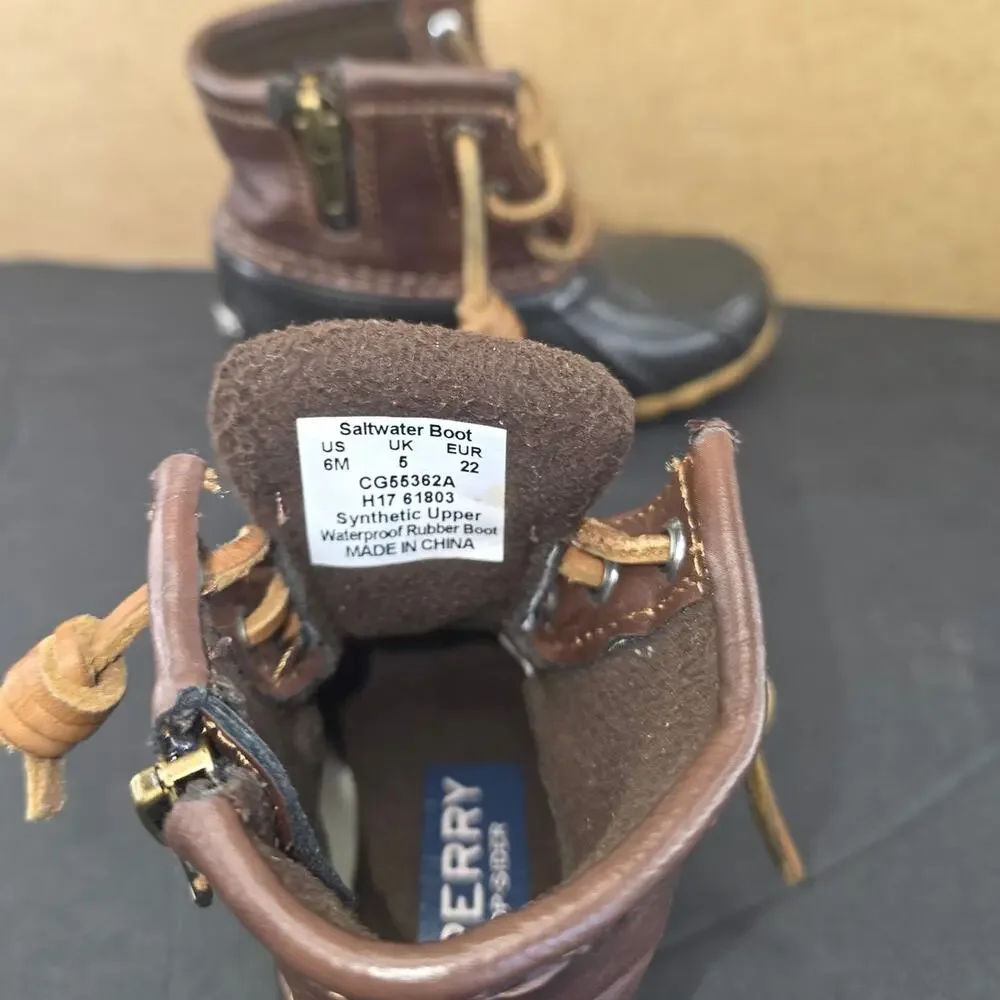 Sperry Saltwater duck boots toddler Size 6M